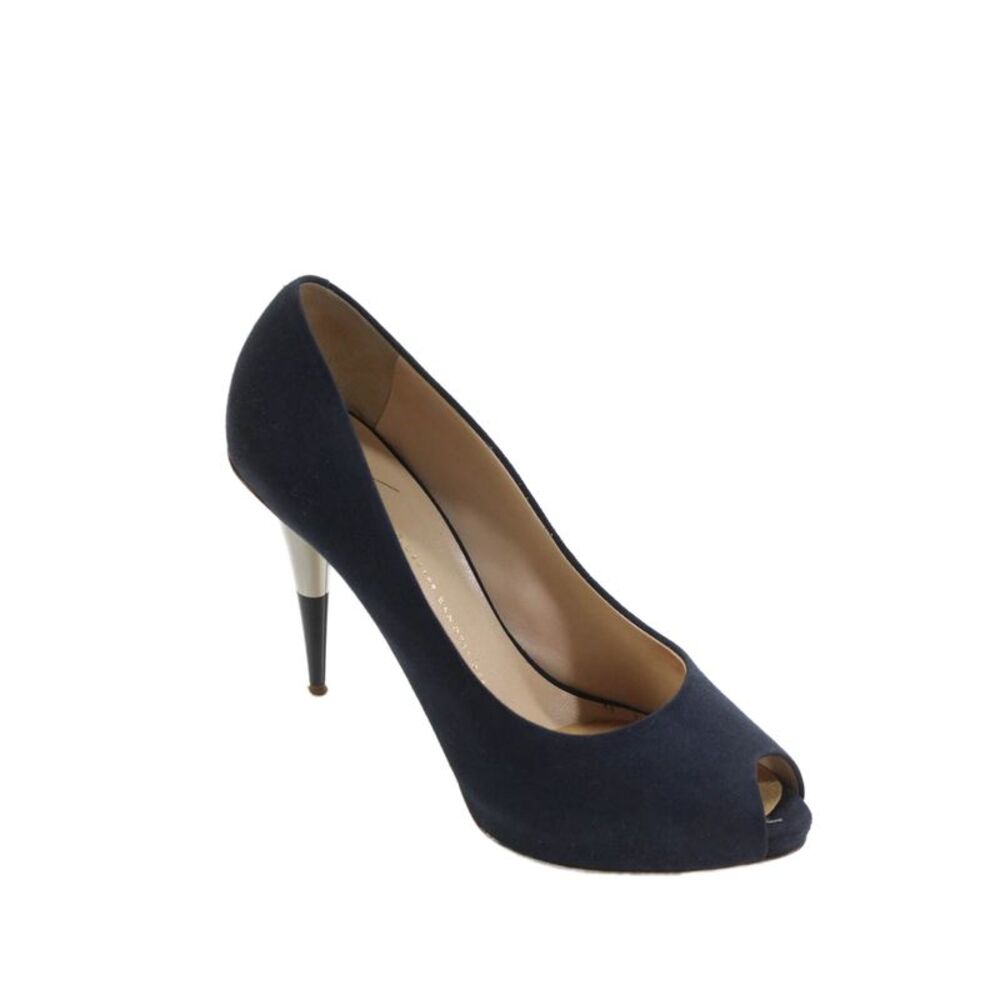Giuseppe Zanotti Women's Pointed Toe Stiletto Pumps Shoes Navy Blue Size 39.5